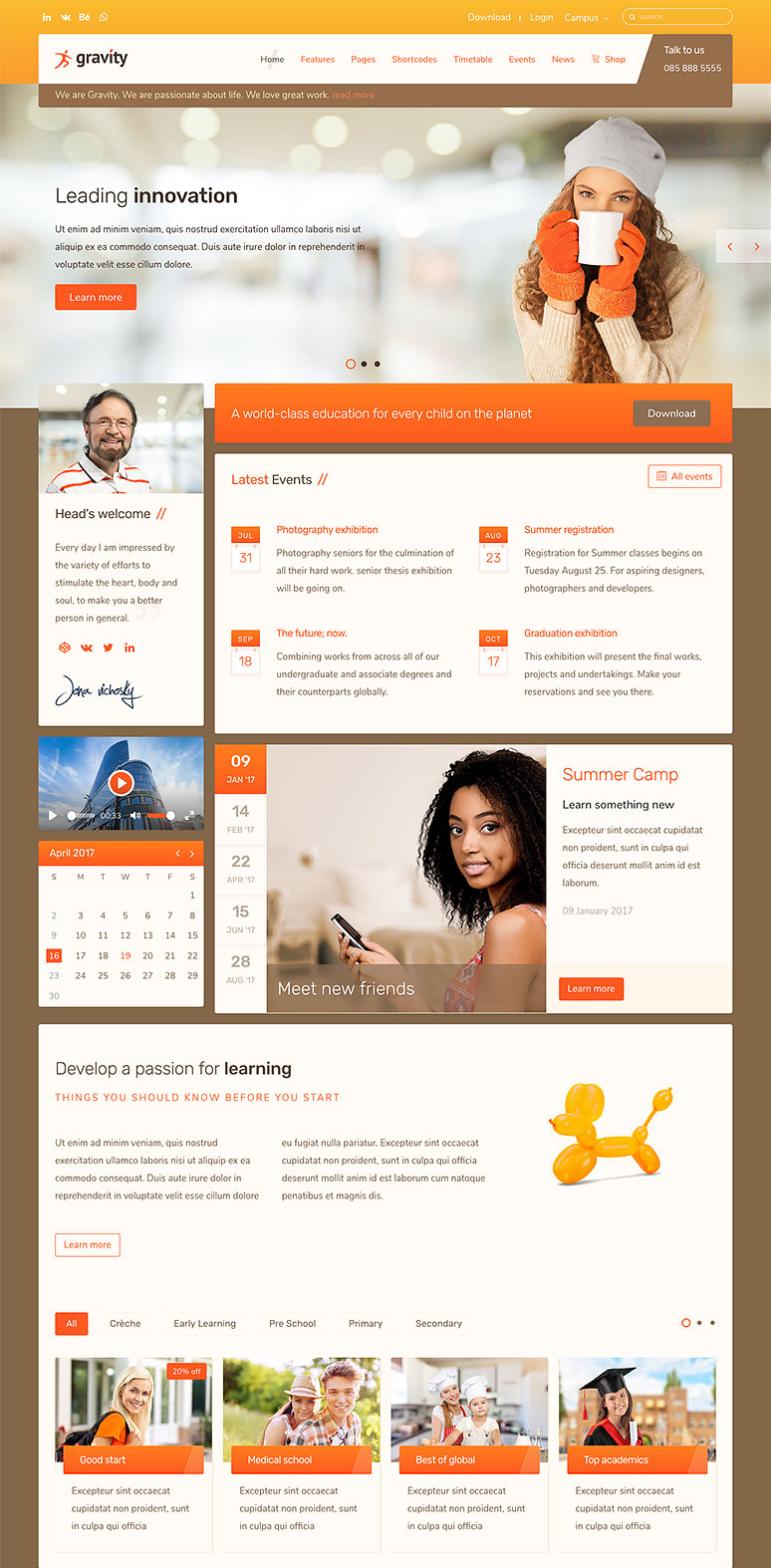 Gravity Joomla Template